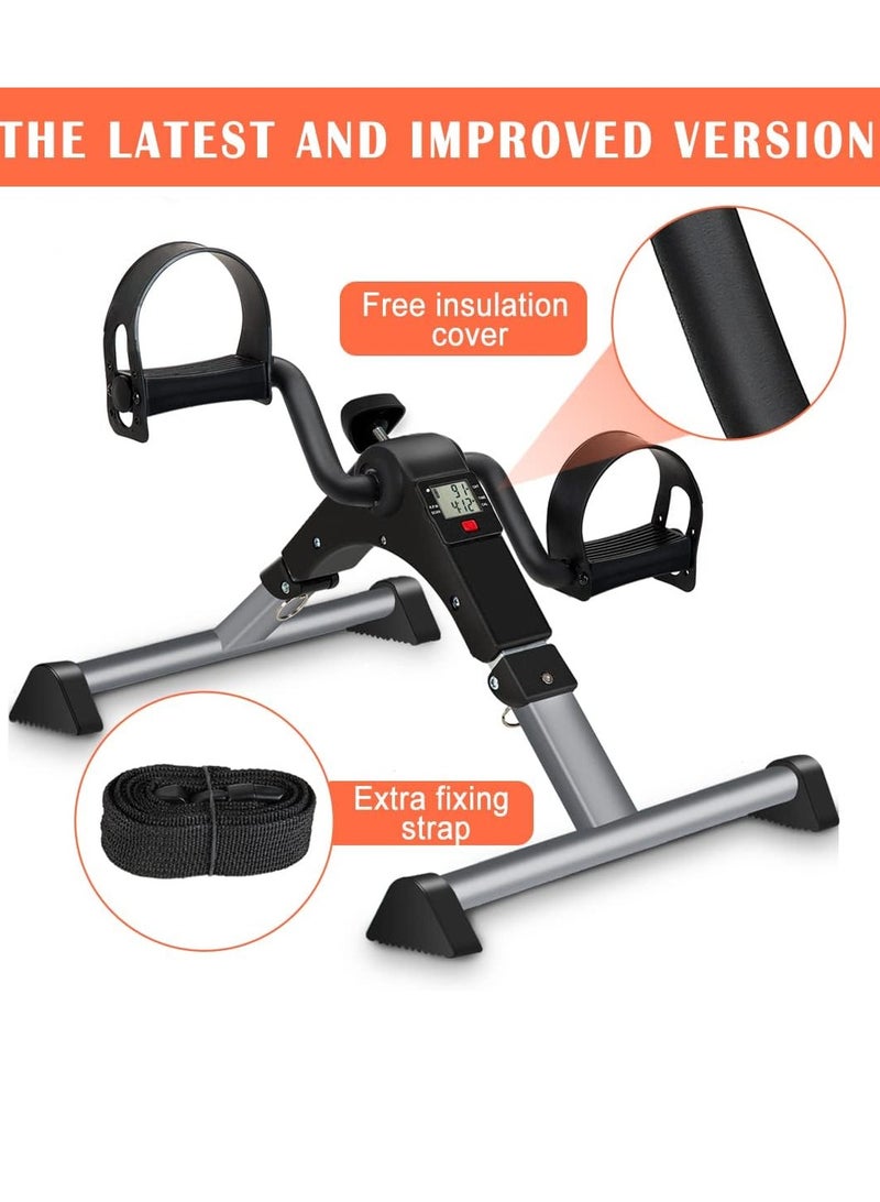 Mini Exercise Cycle Portable Folding Arm And Leg Pedal Exerciser With Digital Lcd Display Home Indoor Mini Exercise Bike Resistance Adjustable - Image 2