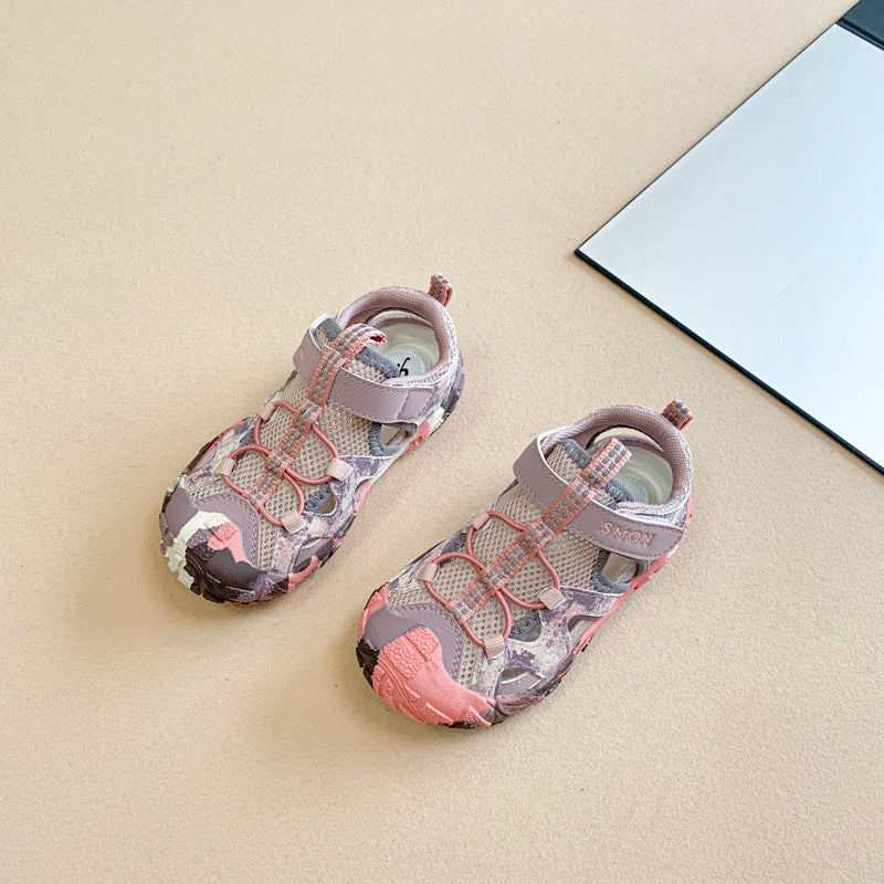 2025 Boys' Wrap-Through-Net Sports Sandals Girls' Fashionable All-Match Baby Casual Non-Slip Sandals - Image 5
