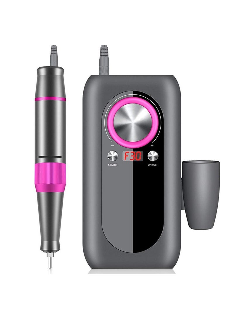 general Nail Drill Machine,30000rpm Professional Rechargeable Nail Drill Kit with Phone Power Bank Portable Electric Acrylic Nail Tools for Exfoliating,Grinding,Polishing - Image 2