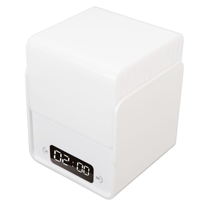 Rechargeable LED Cube Night Light with Clock 3 Color Temperature Dimmable Portable for Kids Bedroom Camping - Image 4