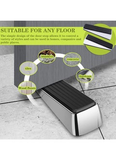 Y&D Metal Door Stop, Premium Rubber Heavy Stopper, Wedge 1Pack, Suitable for Clearance of 0.4IN - 1.18IN (12mm-27mm)  - Image 3