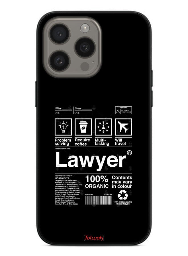 Tolwak غطاء واقي لجهاز آيفون 15 برو مع ملصق محامي - Image 2