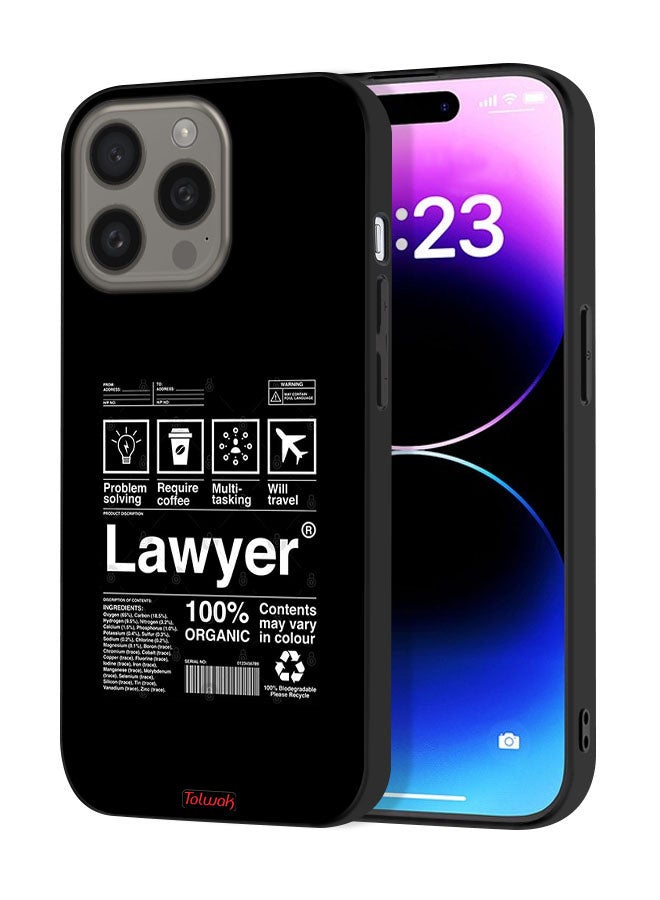 Tolwak غطاء واقي لجهاز آيفون 15 برو مع ملصق محامي - Image 1