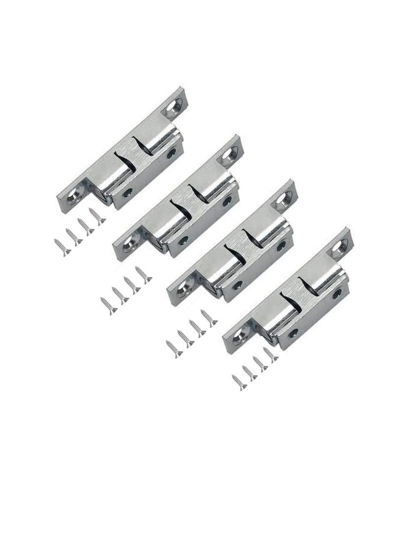 Cabinet Cupboard Door Catch Adjustable Double Ball Tension Catch for Cupboard Cabinet Door Furniture Latch 4 Pcs (50mm, Brass SS Coated) - Image 1