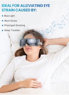 RENPHO Eye Massager with Heat, RENPHO True View Eye Massager for Migraines, 5 Modes Rechargeable Heated Temple Massager for Eye Relax, Improve Eye Circulation, Reduce Dry Eyes, Dark Circles, Delay Eye Aging  - Image 4