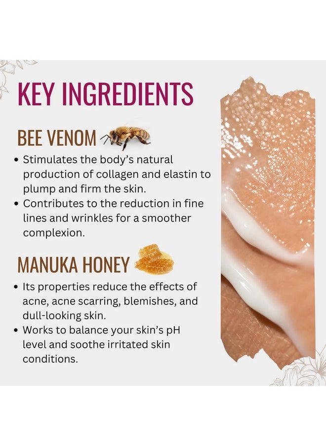 Manuka Lane - Natural Bee Venom Face Lift Treatment Cream With Active Manuka Honey, Shea, Cocoa Butter, And Jojoba - Nature’S Most Powerful Solution! - Image 1
