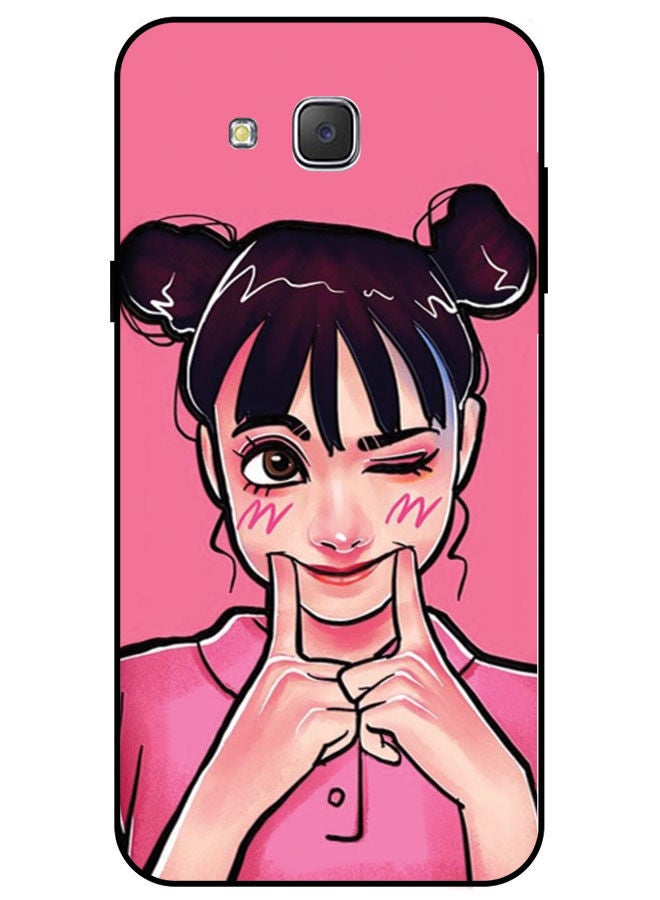 EYE CATCH Protective Case Cover For Samsung Galaxy J7 Smart Series Printed Protective Case Cover for Samsung J7 Cute Girl - Image 1