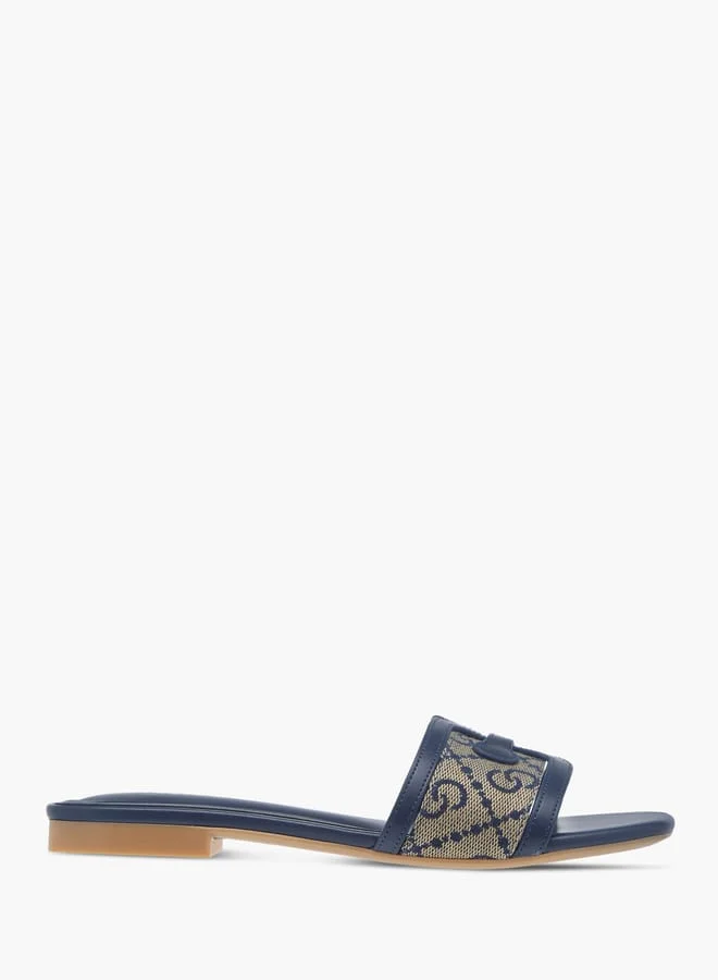 Celeste Womens Textured Slip-On Sandals