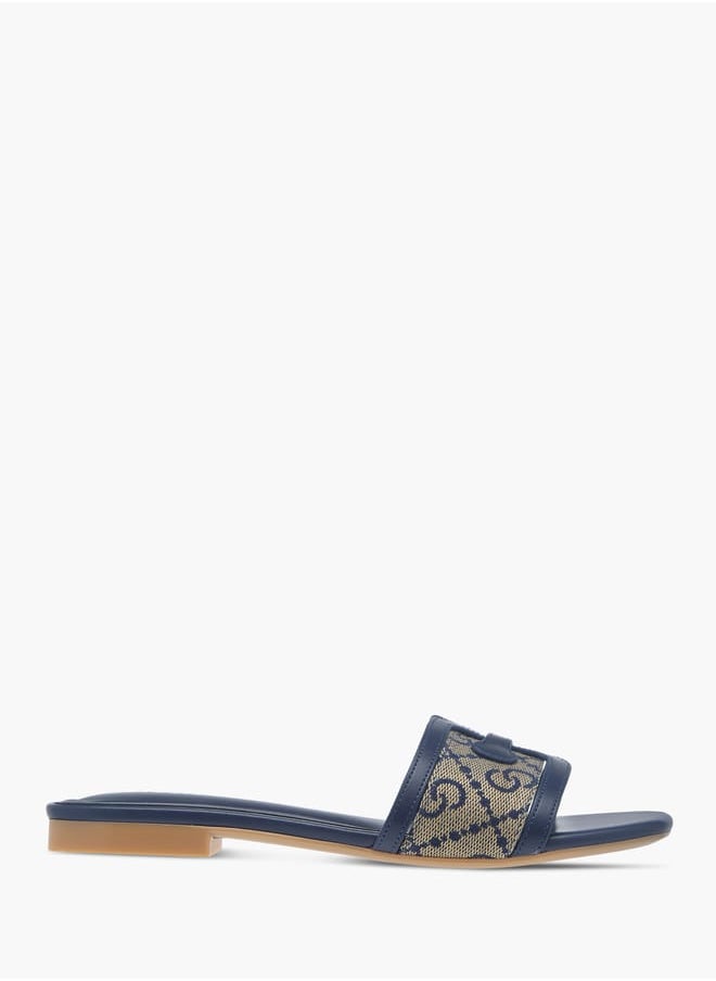 Celeste Womens Textured Slip-On Sandals  - Image 3