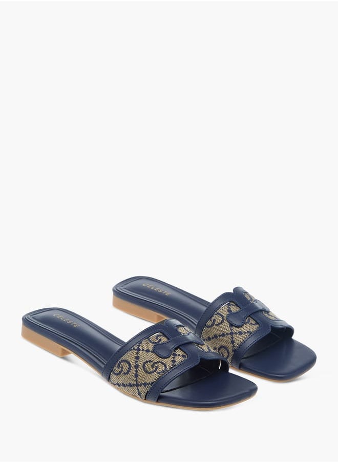 Celeste Womens Textured Slip-On Sandals  - Image 2