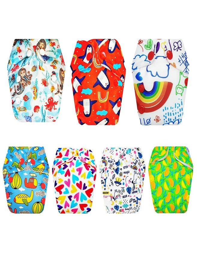 Dumbledo Premium Newborn Cloth Diaper with Integrated Soaker (Pack of 7) | Soft & Gentle | Leakproof | Travel Friendly | All-Day Wear | 0 - 4 Months | Unisex Baby - Image 1