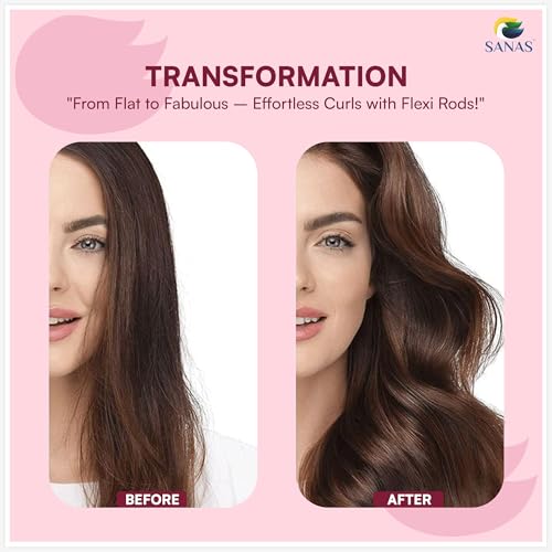 Sanas Heatless Curler For Women (20Pcs) Heatless Curls Hair Curler Without Heat Hair Rollers For Volume Rollers For Hair Styling Hair Curler For Women Flexi Rods For Hair Curling Tools (20Pcs) (Multicolors) - Image 2