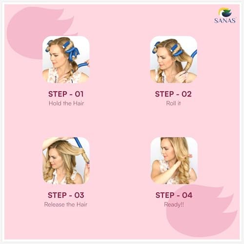 Sanas Heatless Curler For Women (20Pcs) Heatless Curls Hair Curler Without Heat Hair Rollers For Volume Rollers For Hair Styling Hair Curler For Women Flexi Rods For Hair Curling Tools (20Pcs) (Multicolors) - Image 3