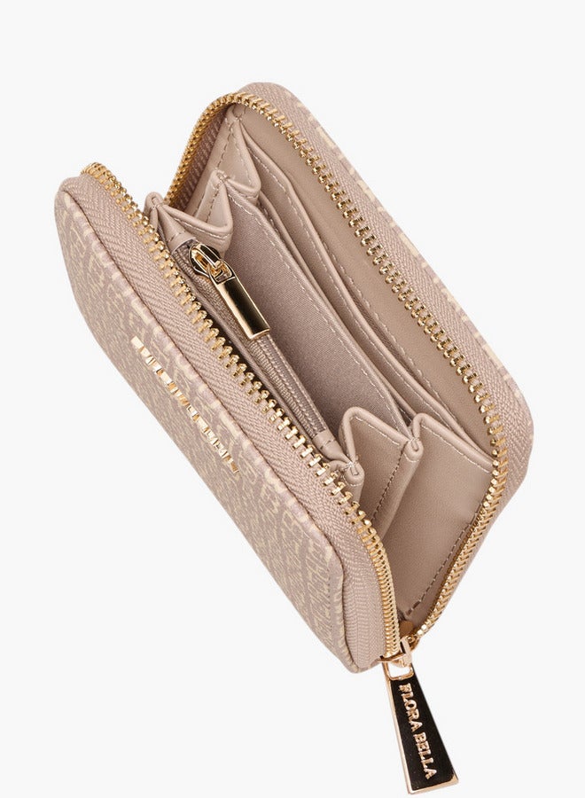 Flora Bella By Shoexpress Monogram Print Zip Around Wallet - Image 5
