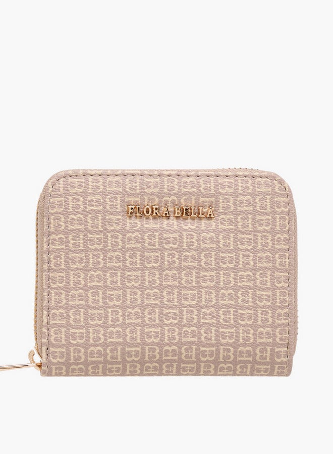 Flora Bella By Shoexpress Monogram Print Zip Around Wallet - Image 1