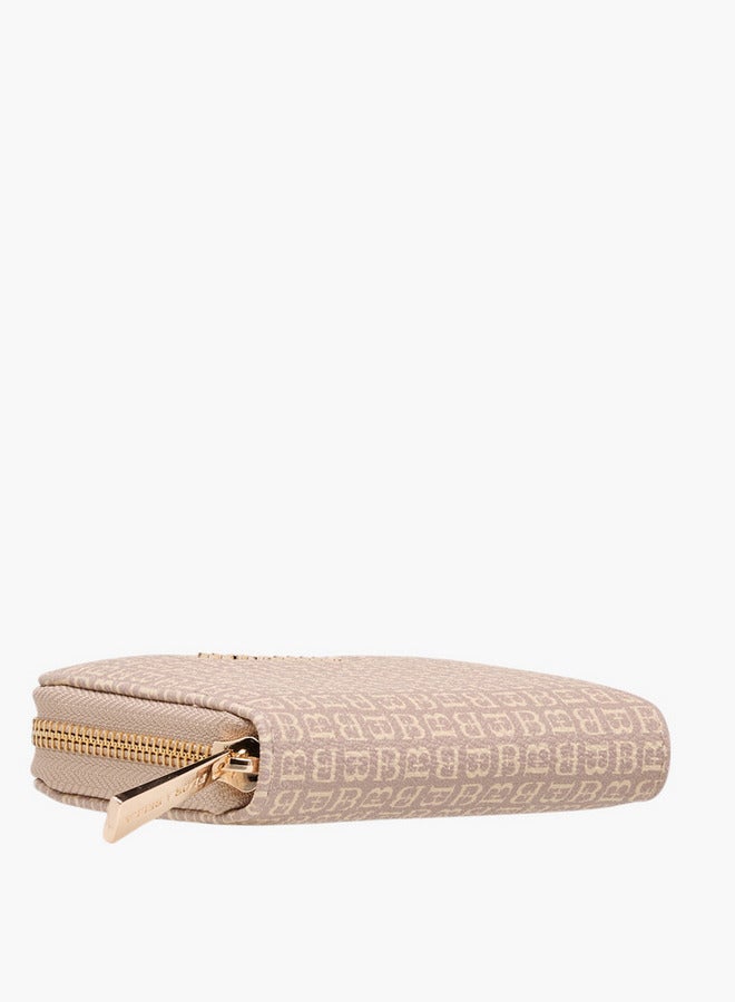 Flora Bella By Shoexpress Monogram Print Zip Around Wallet - Image 4