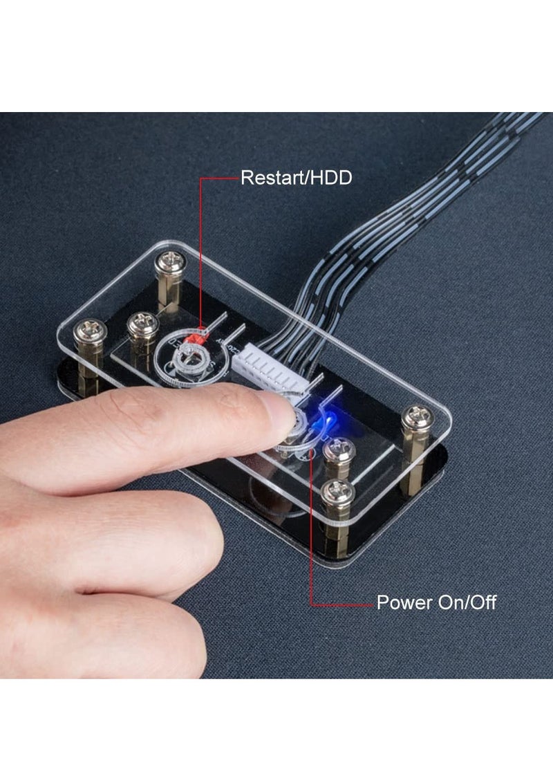 KASTWAVE - Desktop Computer Power Button PC Switch External Power Switch Power Supply Button Restart Button for PC Case Motherboard Switch On Off Power SW Cables - Image 1