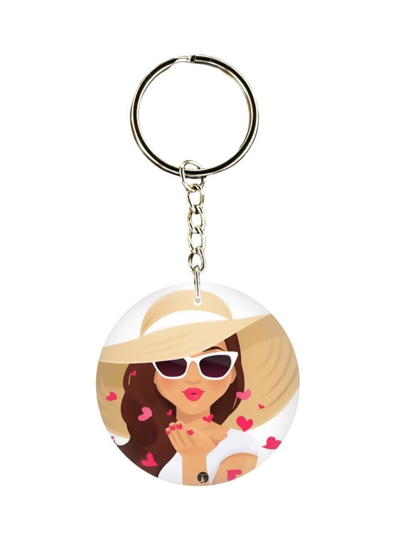 Girl Printed Keychain