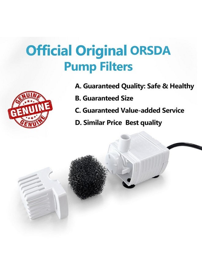 Orsda Cat Water Fountain Pump Filters Pet Water Fountain Pump Sponges Compatible With All Orsda/Zeepet Stainless Steel Dog And Cat Water Dispenser Black Filters Universal For All Models (8Pcs) - Image 2