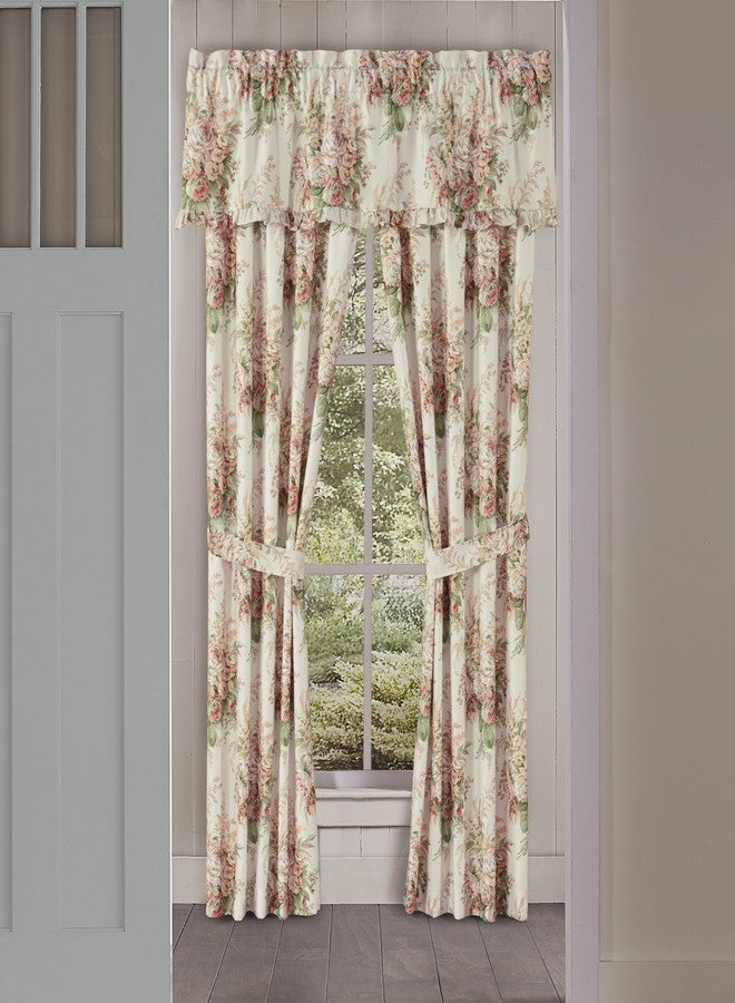 Overstock Five Queens Court 84" Window Panel Pair, Coral, 41X84 - Image 4