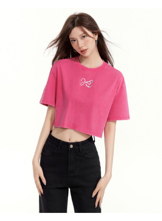 EPTISON Women's Short Sleeve T-shirt - Summer Vintage American Style Printed Cotton Loose Fit Cute Crop Top - Image 1