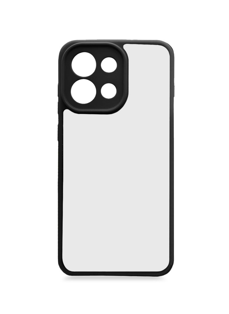 Wtech - OnePlus 13T 5G 2025 Shockproof Silicone Soft TPU Back PC Protective Phone Cover Case - Clear/Black - Image 1