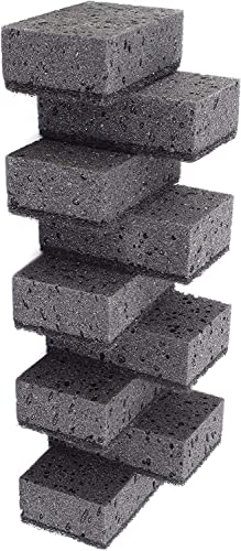 Okleen Black Scrub Sponges Made in Europe 9 Pack 43x28x14 inches Heavy Duty and Non Scratch Fiber Kitchen Sponges Pack with No Smell Sponges for Dishes and Household Washing