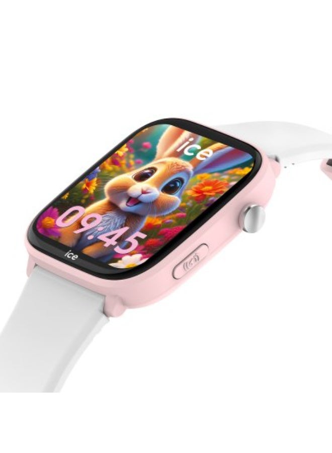 Ice Watch Ice-Watch Ice-Smart Junior FH Kids' Smartwatch with Geolocation, White/Pink 025681 - Image 2