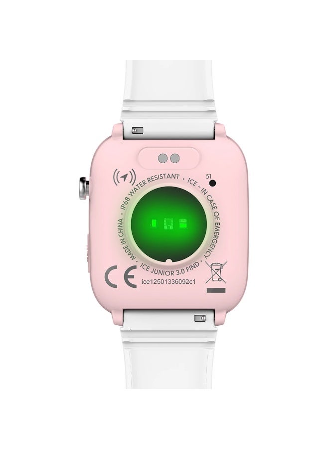 Ice Watch Ice-Watch Ice-Smart Junior FH Kids' Smartwatch with Geolocation, White/Pink 025681 - Image 5