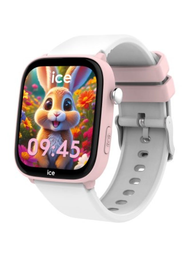 Ice Watch Ice-Watch Ice-Smart Junior FH Kids' Smartwatch with Geolocation, White/Pink 025681 - Image 3
