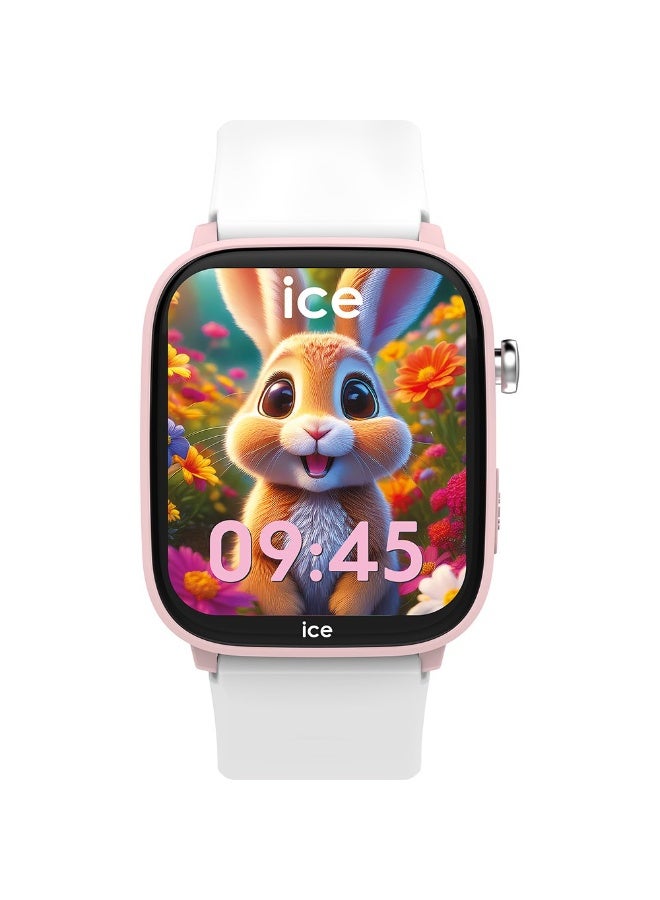 Ice Watch Ice-Watch Ice-Smart Junior FH Kids' Smartwatch with Geolocation, White/Pink 025681 - Image 1