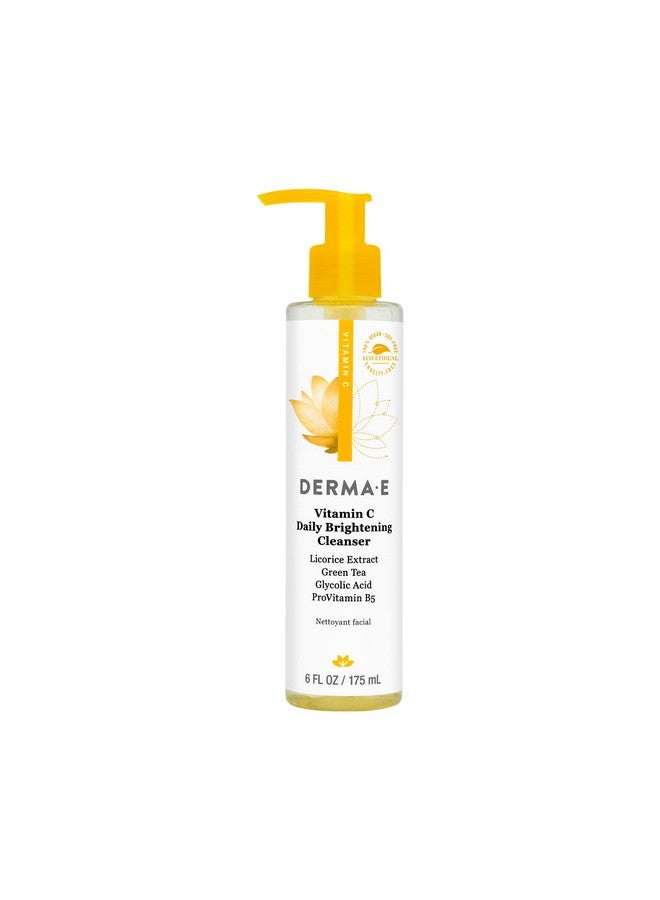 derma-e Vitamin C Cleanser Daily Brightening Cleanser Hydrating Face Wash To Even Out Skin Tone Moisturizing Face Cleanser For A Radiant Glow 6 Fl Oz - Image 1