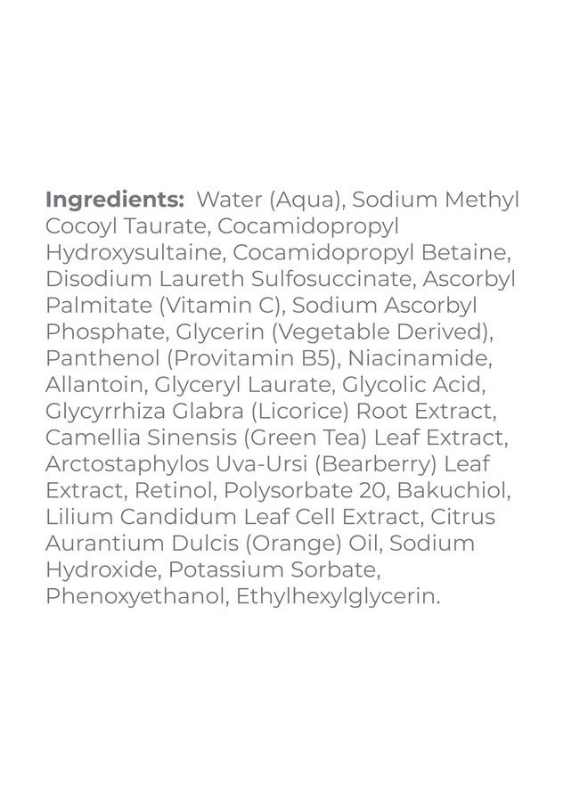 derma-e Vitamin C Cleanser Daily Brightening Cleanser Hydrating Face Wash To Even Out Skin Tone Moisturizing Face Cleanser For A Radiant Glow 6 Fl Oz - Image 4