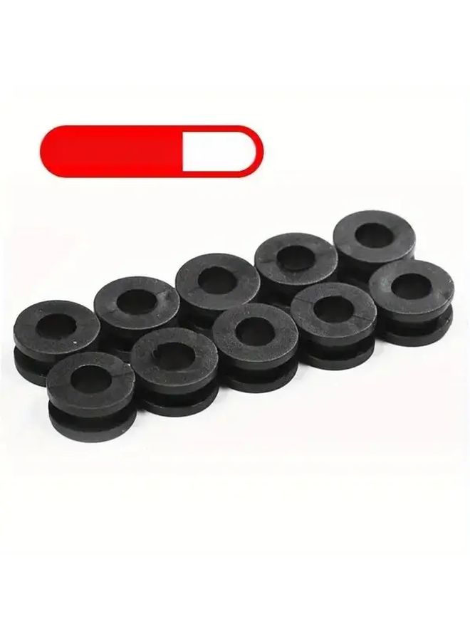 10 Black Rubber Motorcycle Frame Pads Heavy Duty Nonslip Grip Vibration Damping 10 Pcs - Image 3