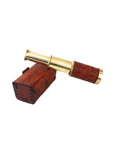 ART N CRAFT ART N CRAFT 6 Red Leather Stiched Engraved Telescope Without Leather Case Gift for Husband Dad Bestman Gift for Christmas Birthday Wedding Anniversary Fathers Day 