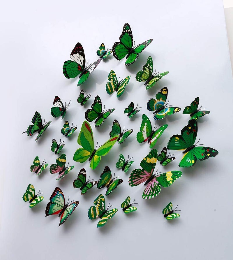 Rangoli Butterfly Wall Stick or Magnet for Home, Office, Kids Room Décor Self Adhesive Removable PVC. Design-3 - Image 5