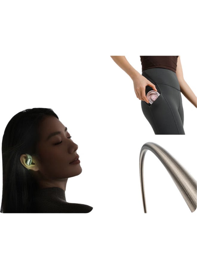 ACEFAST Speed Night Light Open Bluetooth Earphones Wireless Non-In-Ear Sports Gaming Ear-Hook New Comfortable Skin-Friendly Fitness Sweat-Proof Earphones - Hoarfrost Grey - Image 3