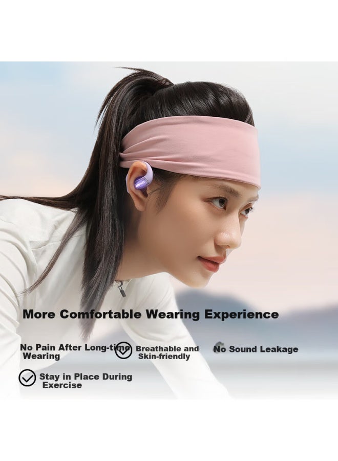 Acefast Speed Night Light Open Bluetooth Earphones Wireless Non-in-ear Sports Gaming Ear-hook New Comfortable Skin-friendly Fitness Sweat-proof Earphones - Hoarfrost Grey - Image 3