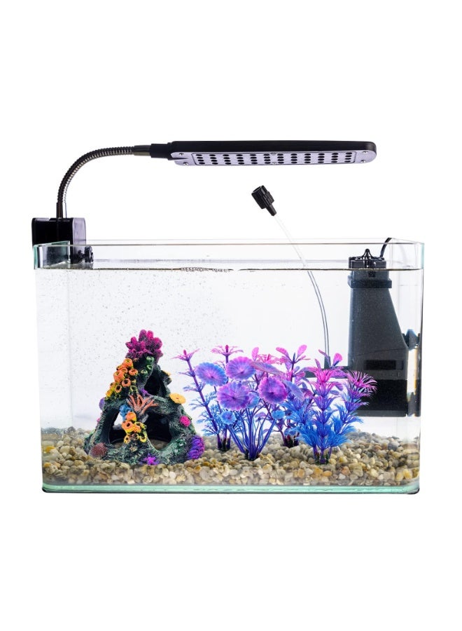 مجموعة الشعاب المرجانية الملونة لحوض السمك، زينة جبلية لحوض السمك، إكسسوارات ديكور لبيئات أحواض السمك، جبل مرجاني × 1، نباتات مائية × 4 - Image 3