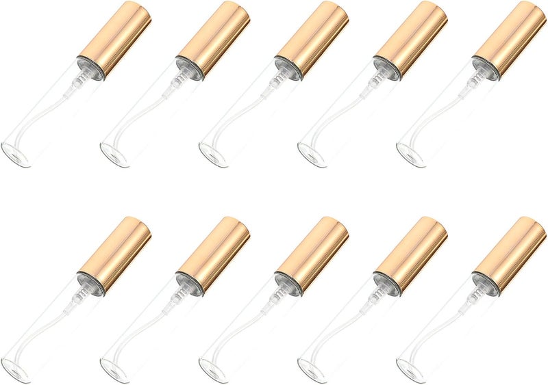 ABOOFAN 10pcs 5ml Glass Spray Bottles Gold Electroplated Sprayer, Portable Perfume Atomizer for Travel and Cosmetic Refilling - Image 1