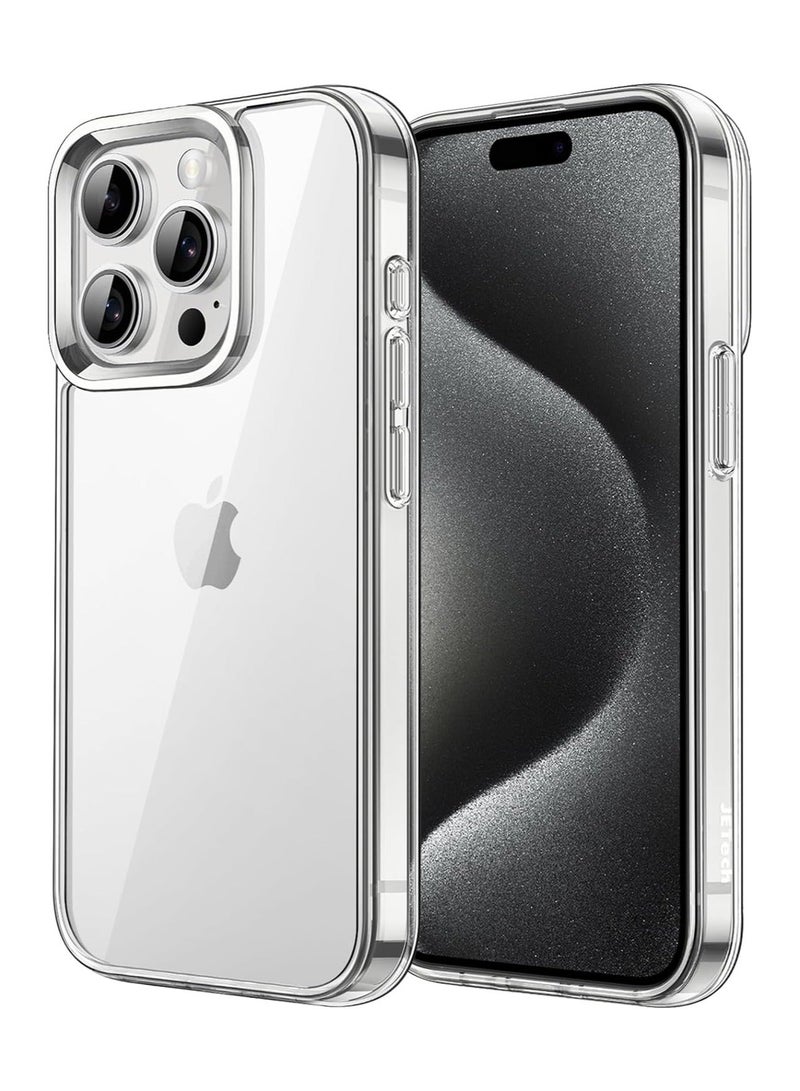 vesus Silicon Case Cover for Apple iPhone 15 Pro Max Shockproof Phone Bumper Cover, Anti-Scratch Back Case Cover Clear - Image 1