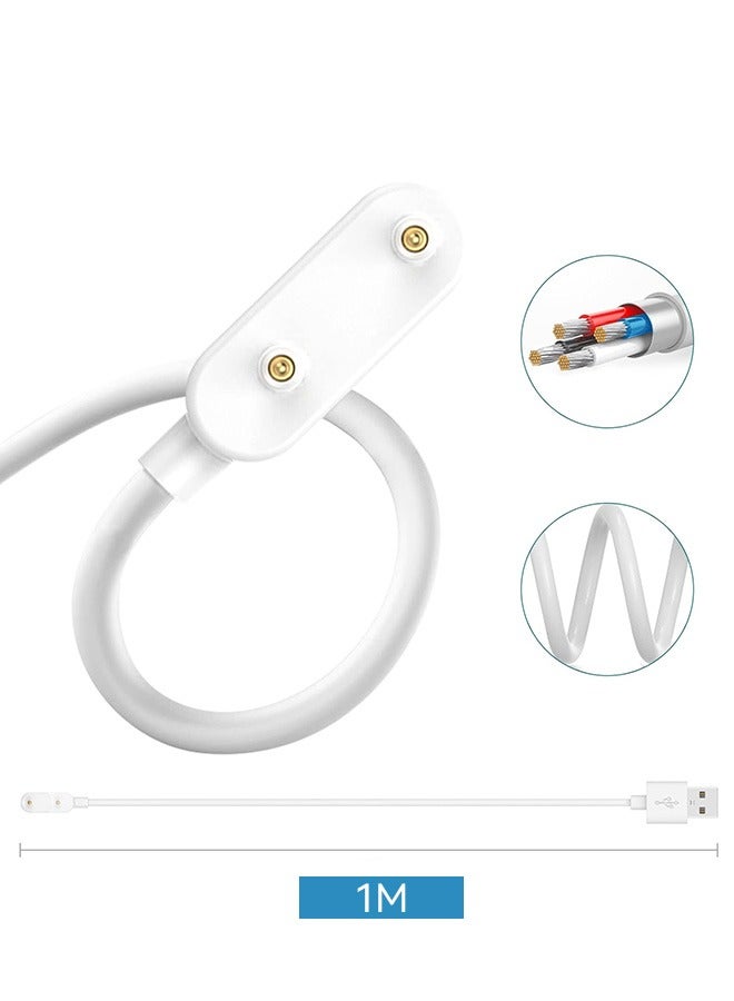 Tersely Charger Compatible with Huawei Watch Fit3, USB Charging Cable Cord Base Dock Charger Adapter Stand For Huawei Band 10/9/8/7/6 smartwatch (White) - Image 4
