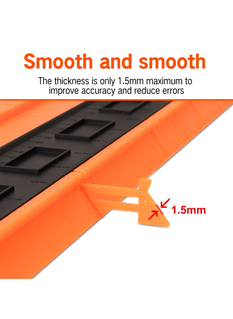 KSEIBI Contour Gauge, 250mm, ABS,Ideal for Fitting Tiles, Laminate, Carpet, Checking Dimensions, for Accurately Replicating and Transferring Irregular Shapes and Profiles,Woodworking, Metalworking, Carpentry  - Image 4