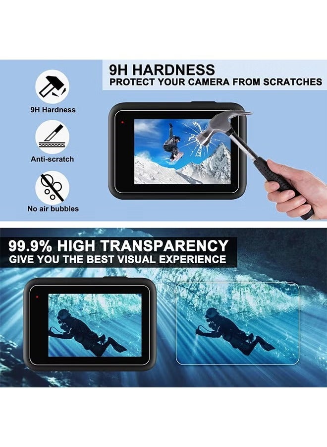 Silicone Screen Protector and Silicone Case for GoPro Hero 13 Black,Protective Case with Lanyard and 6 Pcs Tempered Glass Screen Lens Protector and Lens Cover Cap, Replacement Side Door  - Image 2