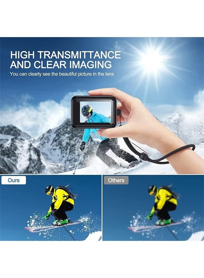 Silicone Screen Protector and Silicone Case for GoPro Hero 13 Black,Protective Case with Lanyard and 6 Pcs Tempered Glass Screen Lens Protector and Lens Cover Cap, Replacement Side Door  - Image 4