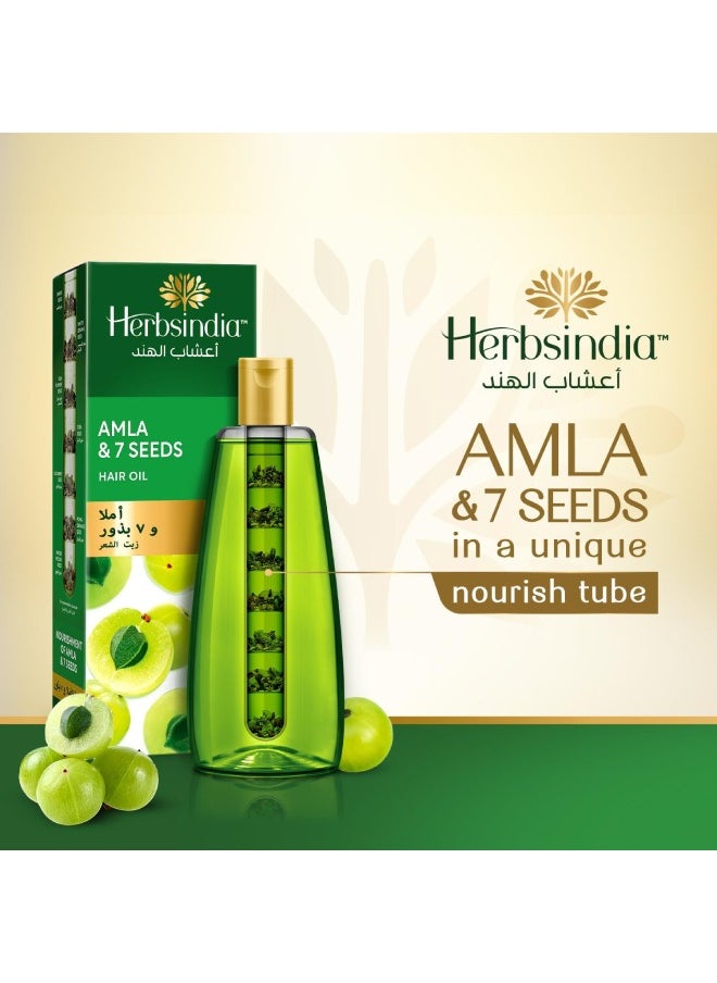 Herbsindia - Amla & 7 Seeds Hair Oil 180 ml - Image 1