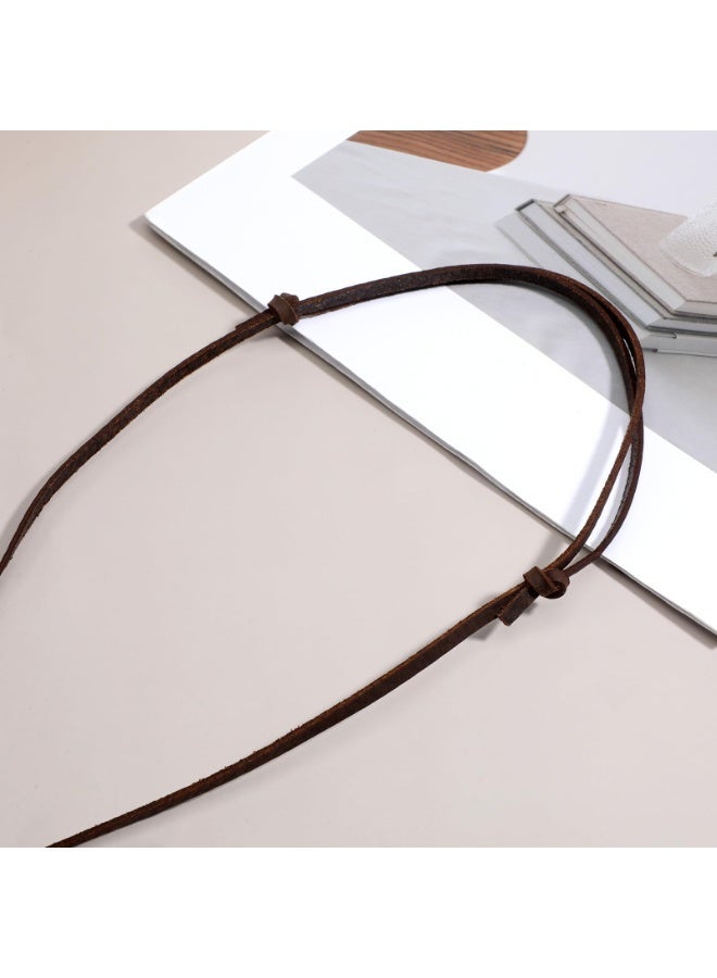 1Pcs Adjustable Leather Glasses Necklace Strap, Sunglasses Eyeglass Holder Lanyard Loop for Men Reading & Sun Glasses - Image 5