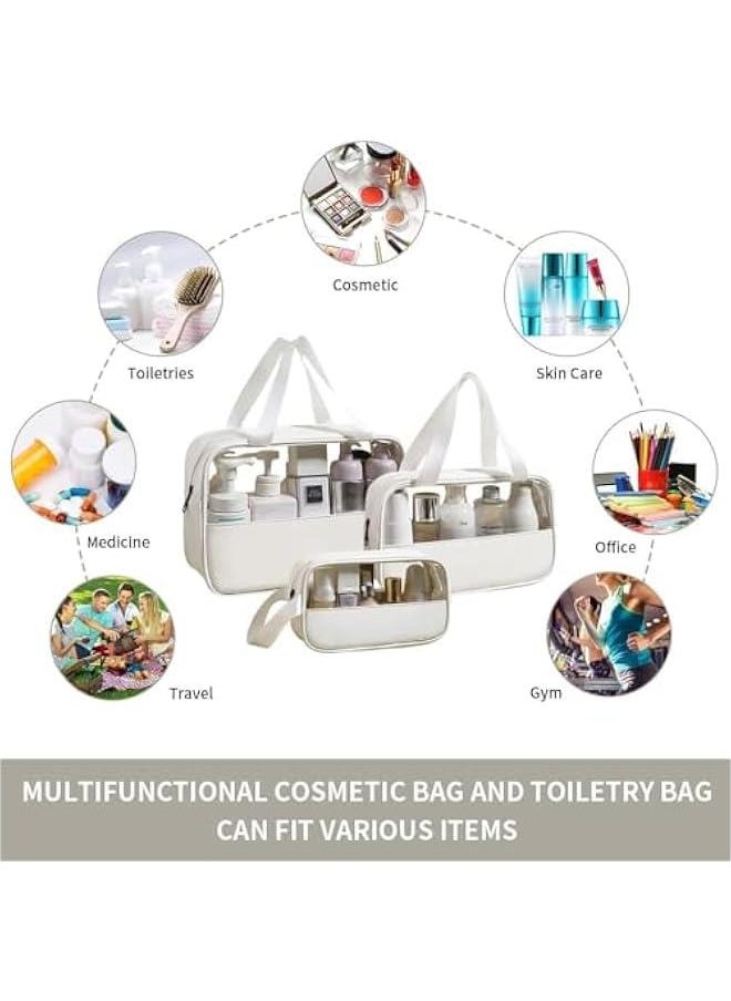 Waterproof Toiletry Bag for Women Clear Travel Toiletry Bag Travel Makeup Bag Hanging Toiletry Bag for Men Toiletry Bags for Traveling Women Travel Bag for Toiletries Transparent Set (White) - pzsku/ZF6A301E38A7358E3E880Z/45/_/1726448800/c07ac911-bb2a-4816-a088-da7fab1cfc6d