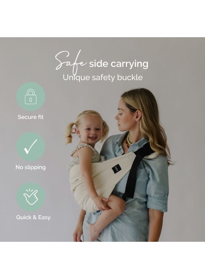 boba Buddy Toddler Side Sling Baby Carrier Chocolate Brown - Image 5