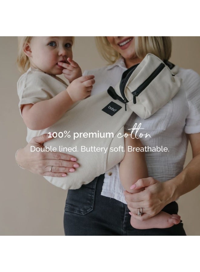 boba Buddy Toddler Side Sling Baby Carrier Chocolate Brown - Image 4